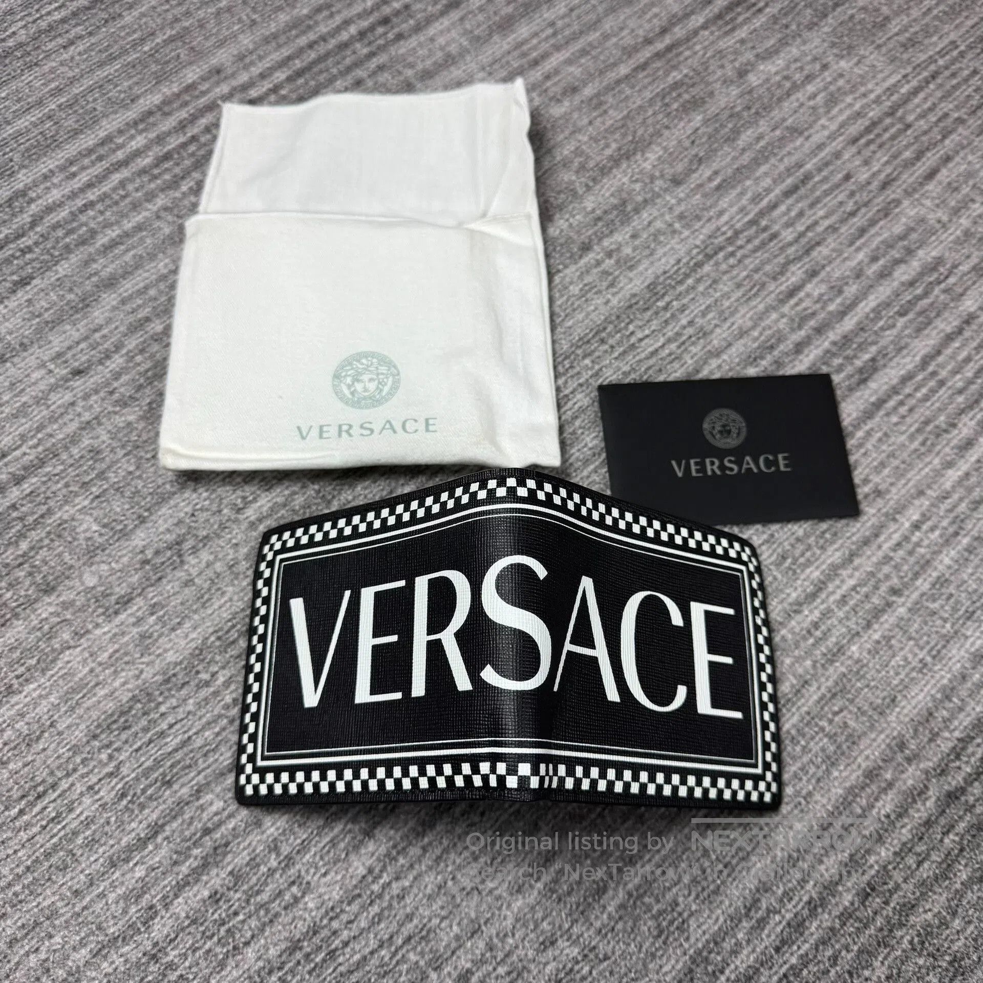 Versace Versace Black Fold Wallet with Print. Size ONE SIZE - 2 Thumbnail