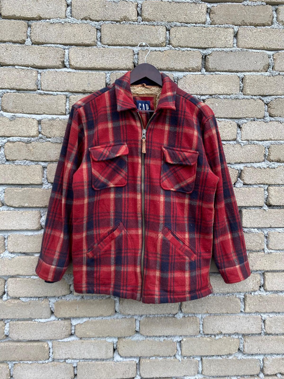 Gap Gap Plaid Tartan Jacket With Fleece Lined Size US M / EU 48-50 / 2 - 2 Thumbnail