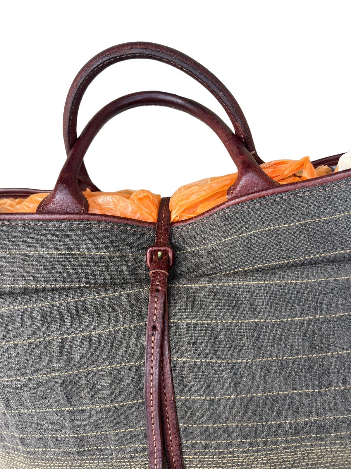 Leather Genten Japan Hybrid Canvas Leather Bag Size ONE SIZE - 2 Thumbnail