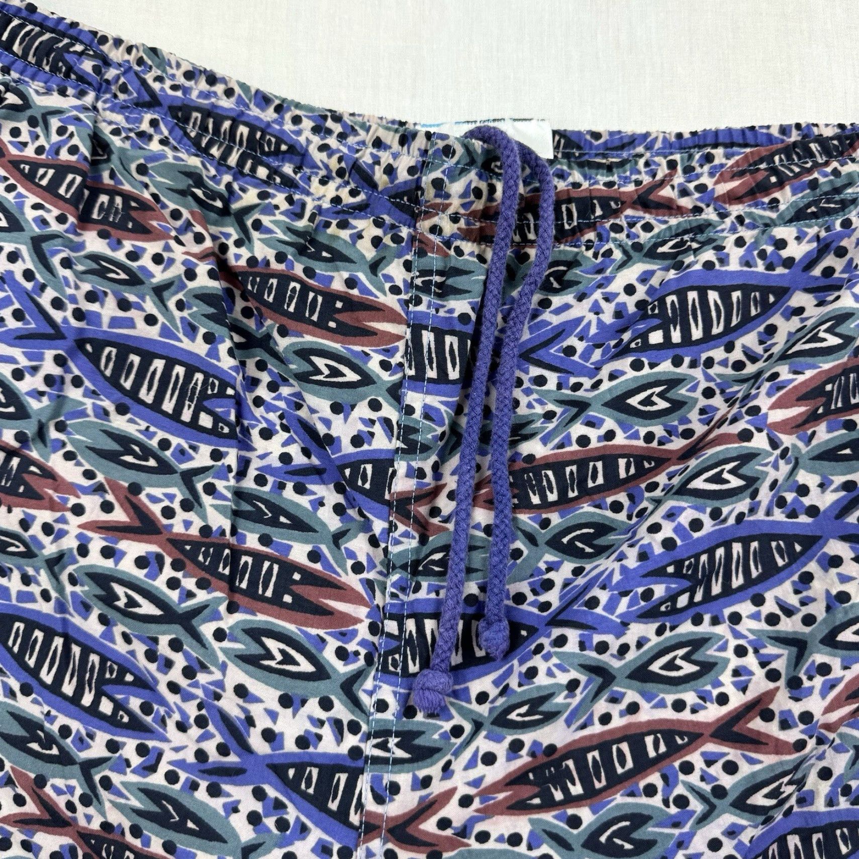 Vintage VINTAGE Ocean Bleu Swim Trunks Adult XL Blue Fish Print Trunks 90s Mens Swim Bottom Ocean Bleu Blue 90s Mens Size US 36 / EU 52 - 3 Thumbnail