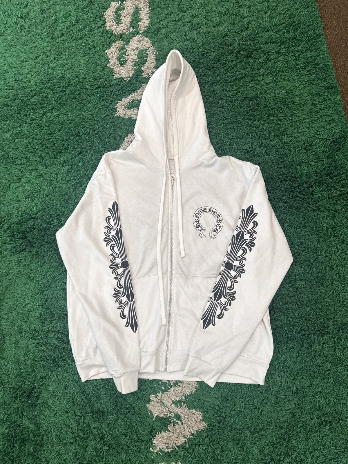 Chrome Hearts Chrome Hearts Floral Horseshoe Zip Up Hoodie