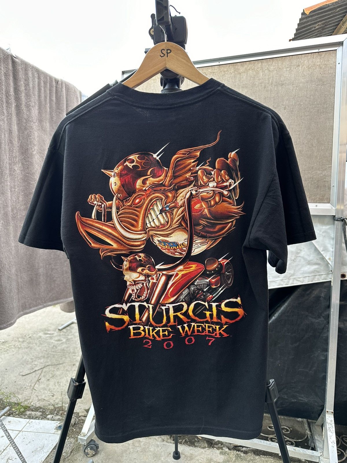 Harley Davidson × Vintage Sturgis Bike Week 2007 T Shirt Vintage Harley Davidson Biker Size US L / EU 52-54 / 3 - 3 Thumbnail