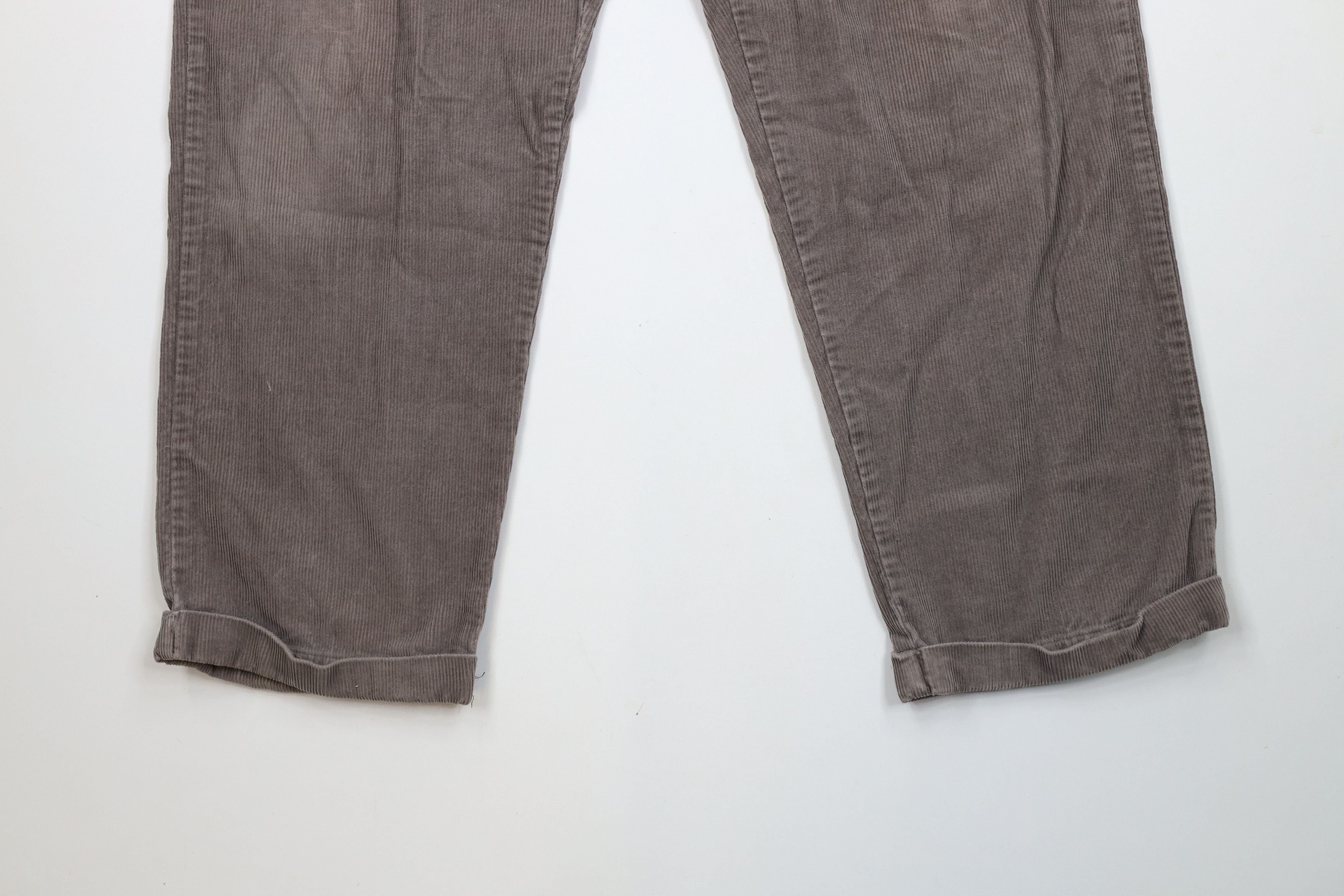 Vintage Vintage 90s Streetwear Cuffed Wide Leg Corduroy Chino Pants Size US 34 / EU 50 - 4 Thumbnail