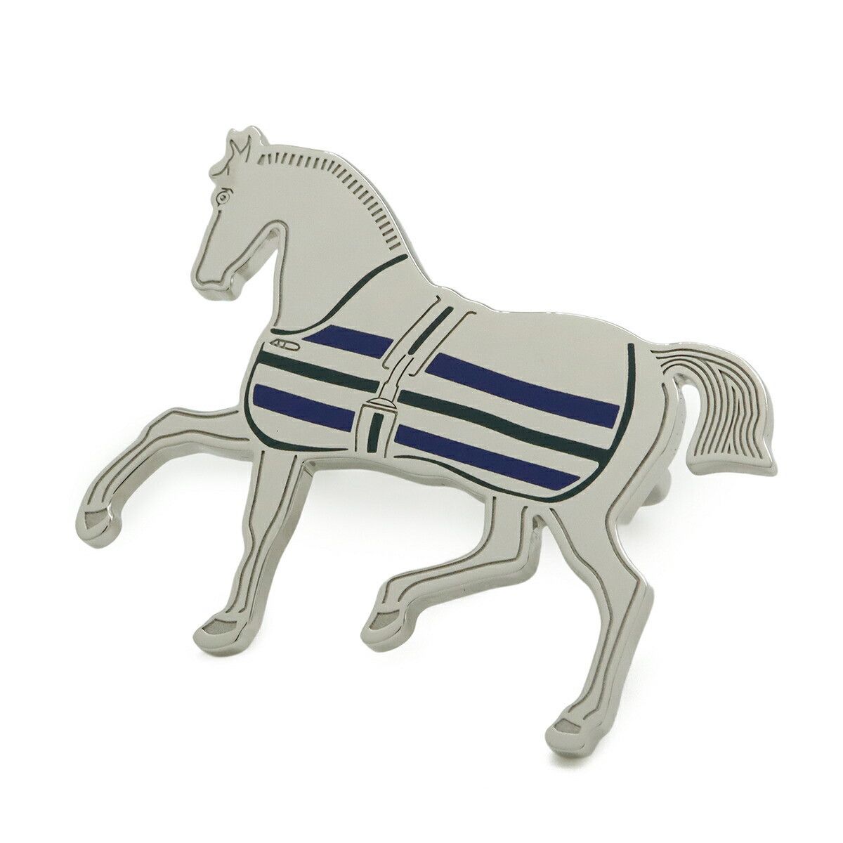 Hermes Hermes Hermes Cheval Couverture Scarf Ring Metal Other DUTY FREE for USA Size ONE SIZE - 1 Thumbnail