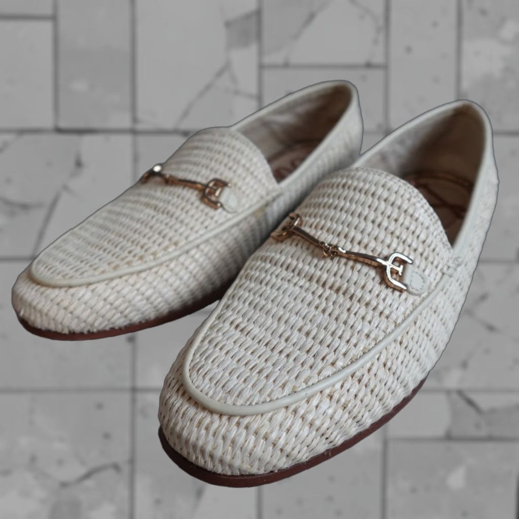 Sam Edelman Sam Edelman Womens Loafers 8 Beige Horsebit Apron Toe Loraine Loafer Flat Slip On Leather Lining Beige Mens Women? Size US 8 / IT 38 - 1 Thumbnail