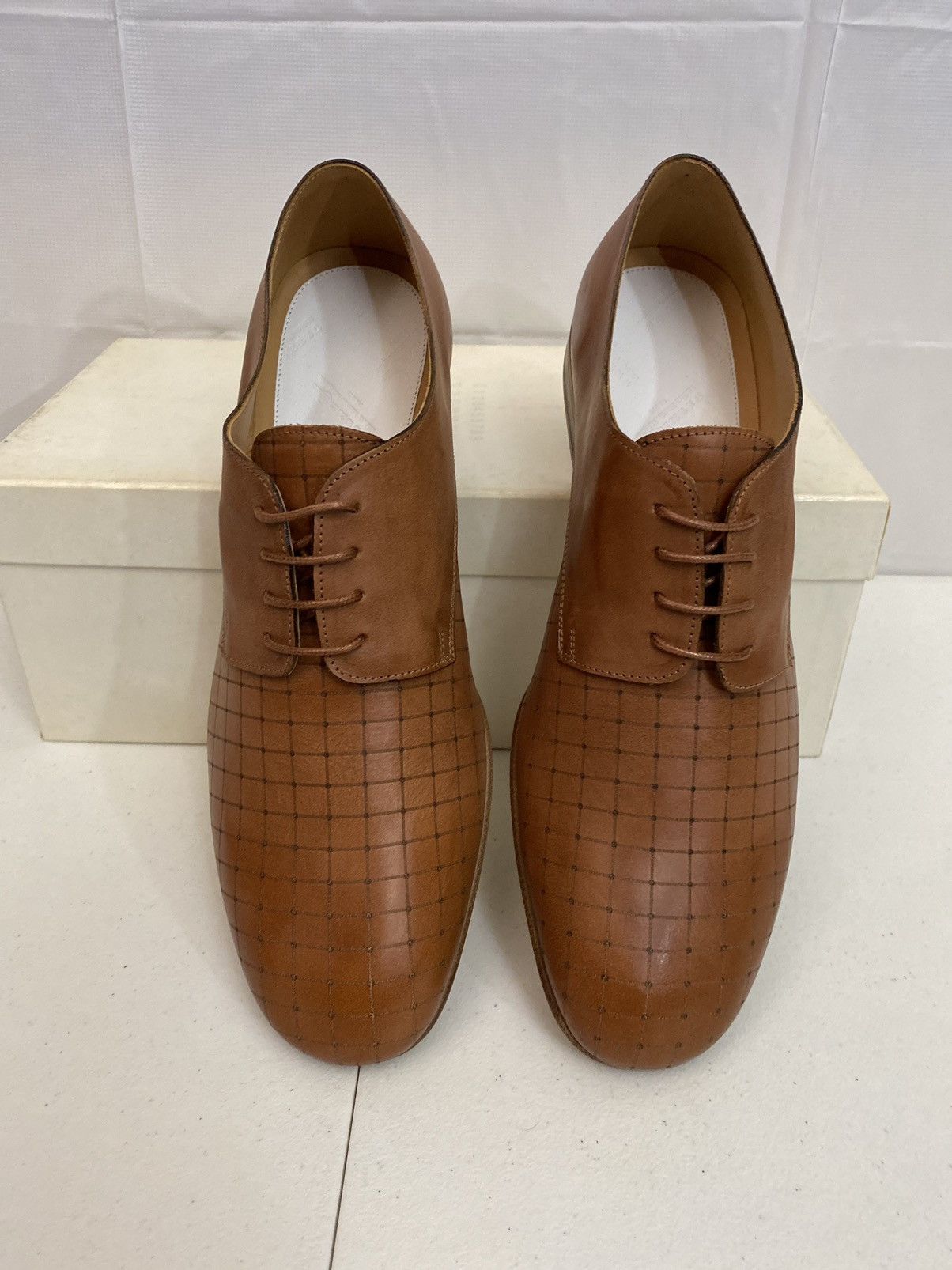 Maison Margiela Maison Margiela 22 🇮🇹 Brown Matrix Single Stitch Derby 10 New Size US 10 / EU 43 - 11 Thumbnail