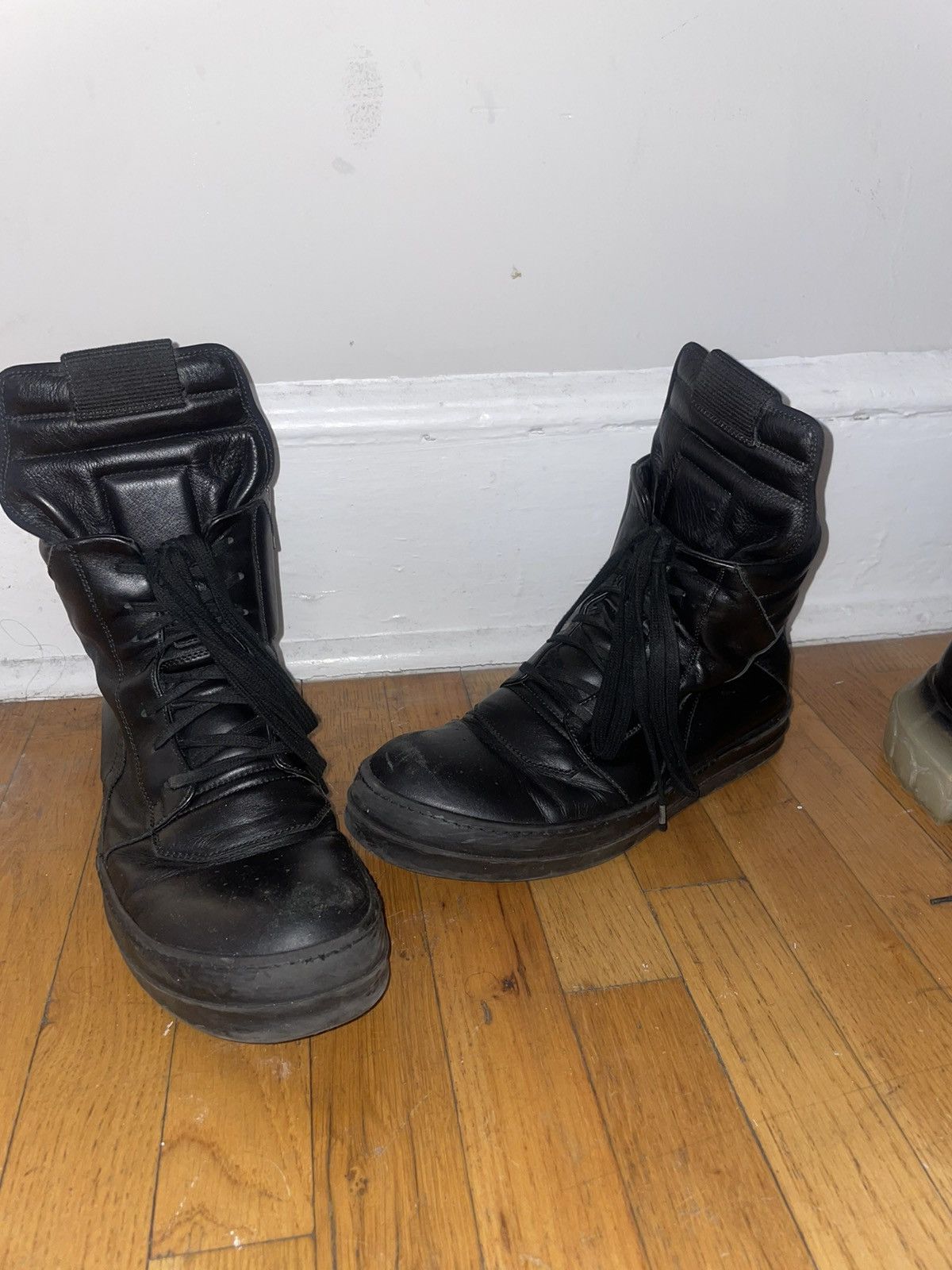 Rick Owens Rick Owens Black/Black Geobaskets | Grailed