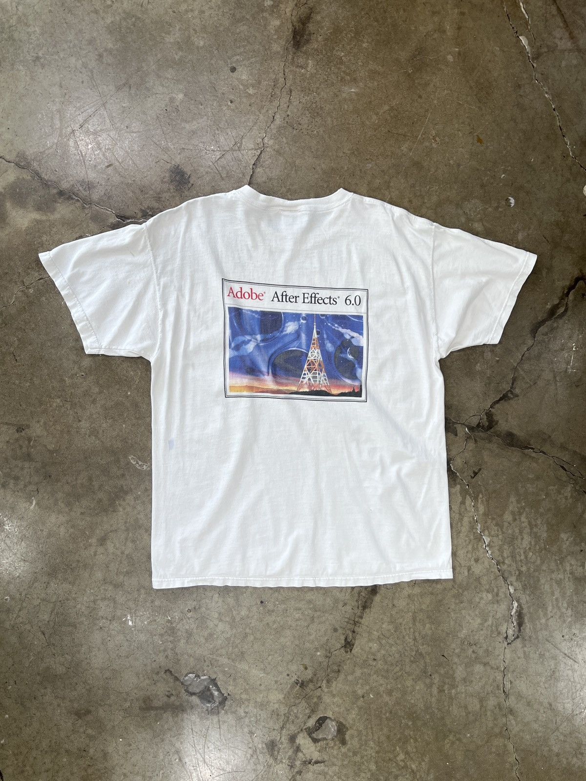 Vintage Vintage 2003 Adobe After Effects 6.0 Creative Tech Tee XL Size US XL / EU 56 / 4 - 2 Thumbnail