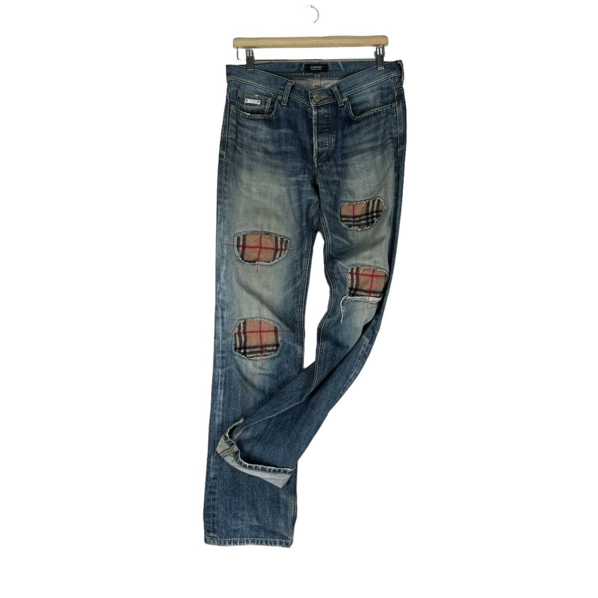 Burberry 🌟BURBERRY BLACK LABEL PATCHWORK DENIM JEANS Size US 34 / EU 50 - 5 Thumbnail
