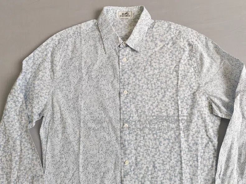Hermes Hermes size 40 Men's shirt, 100% cotton shirt Size US XS / EU 42 / 0 - 3 Thumbnail