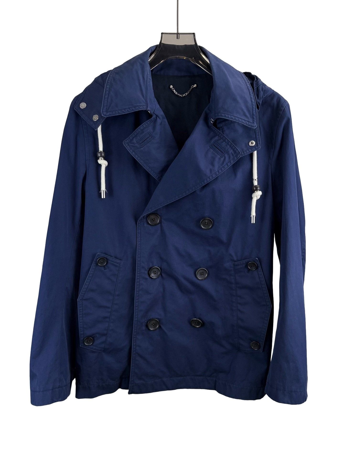 Louis Vuitton Louis Vuitton Blue Hooded Trench Jacket Size 46 Size US S / EU 44-46 / 1 - 1 Thumbnail