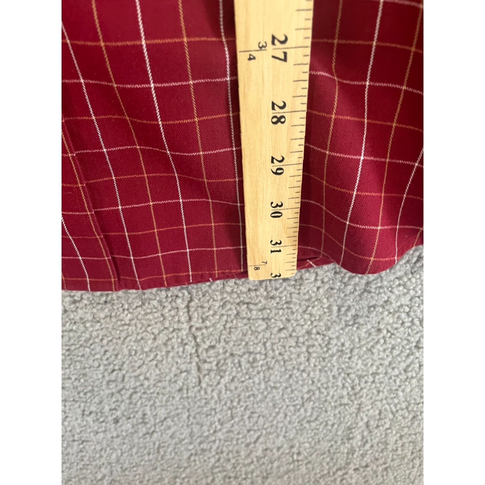 Roundtree & Yorke Roundtree & Yorke Button-Down Shirt Mens XL Red Plaid Long Sleeve Size US XL / EU 56 / 4 - 4 Thumbnail