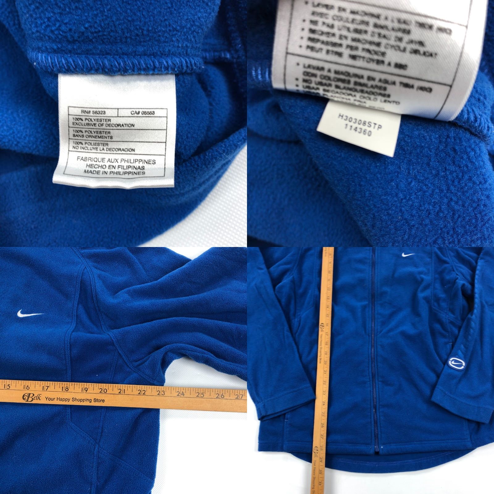 Nike VINTAGE NIKE Jacket Zip Up Fleece Blue Mens Large 00’s Y2K Silver Tag Outdoor Sports Size US L / EU 52-54 / 3 - 8 Thumbnail