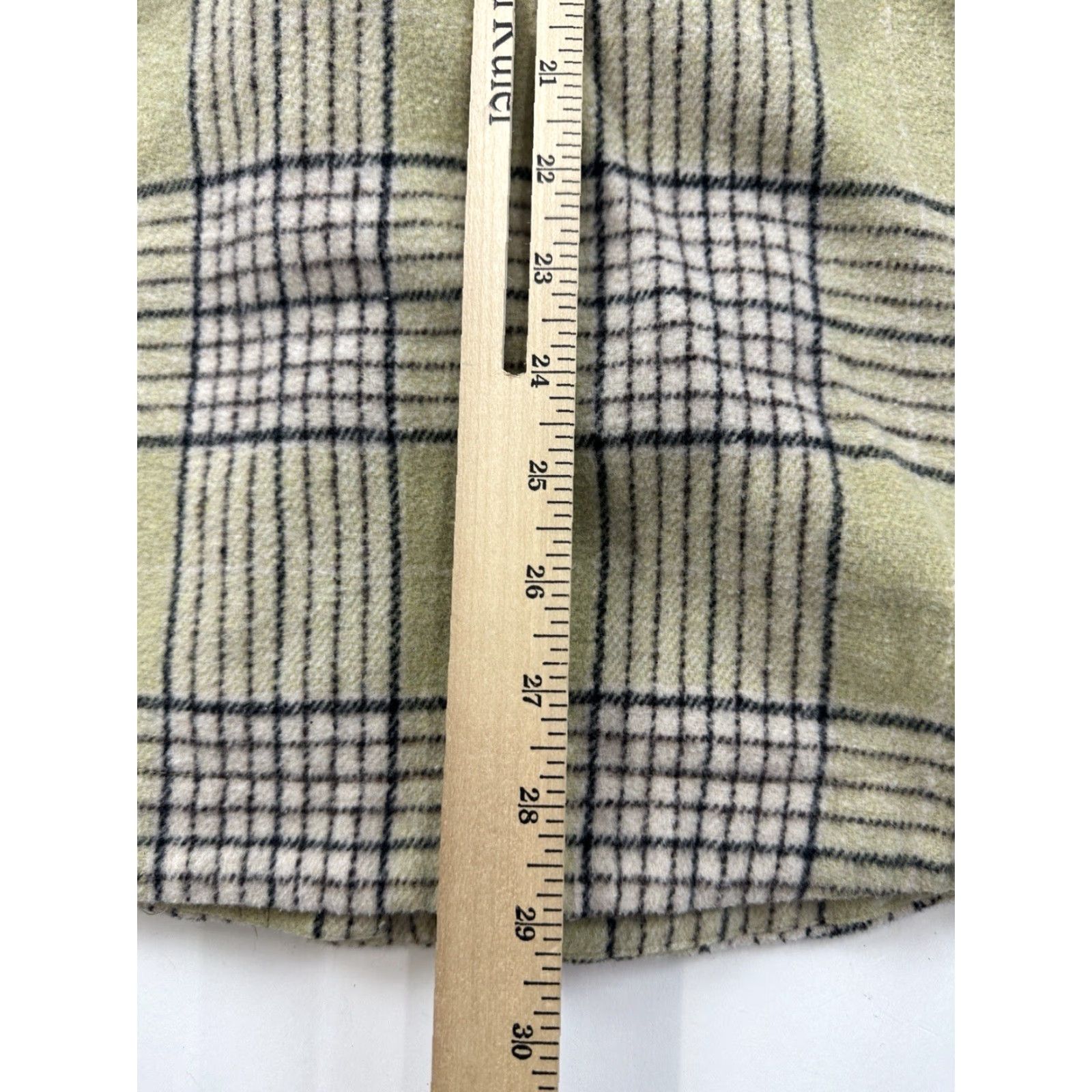 Vintage Line and Dot Jacket Womens Medium Plaid Belted Shacket Beige M Size M / US 6-8 / IT 42-44 - 5 Thumbnail