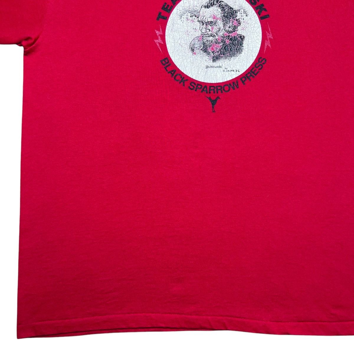 Vintage Vtg 1982 Team Bukowski Robert Crumb Black Sparrow Press Tee Size US L / EU 52-54 / 3 - 6 Thumbnail