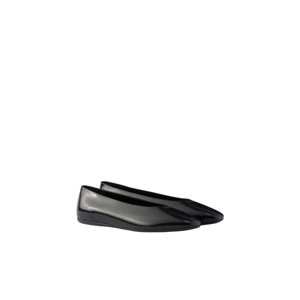 Prada PRADA $1070 Black Brushed Leather Ballerinas New & Authentic Size US 8.5 / IT 38.5 - 1 Thumbnail