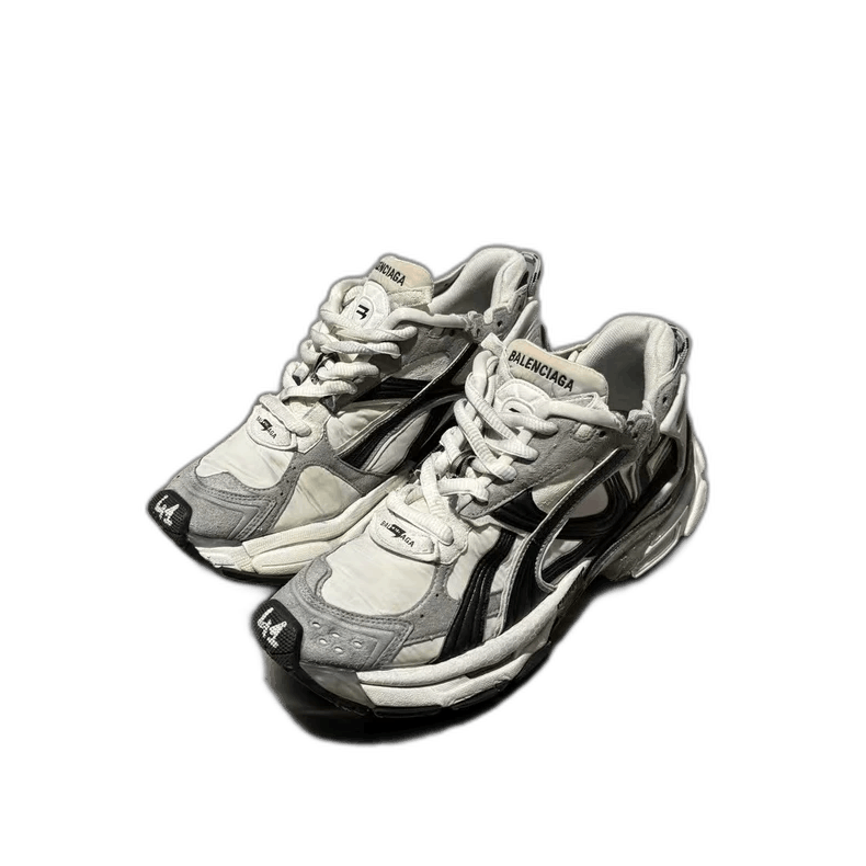Balenciaga Balenciaga Runner Distressed Gray Black Sneakers Size US 10.5 / EU 43-44 - 1 Thumbnail