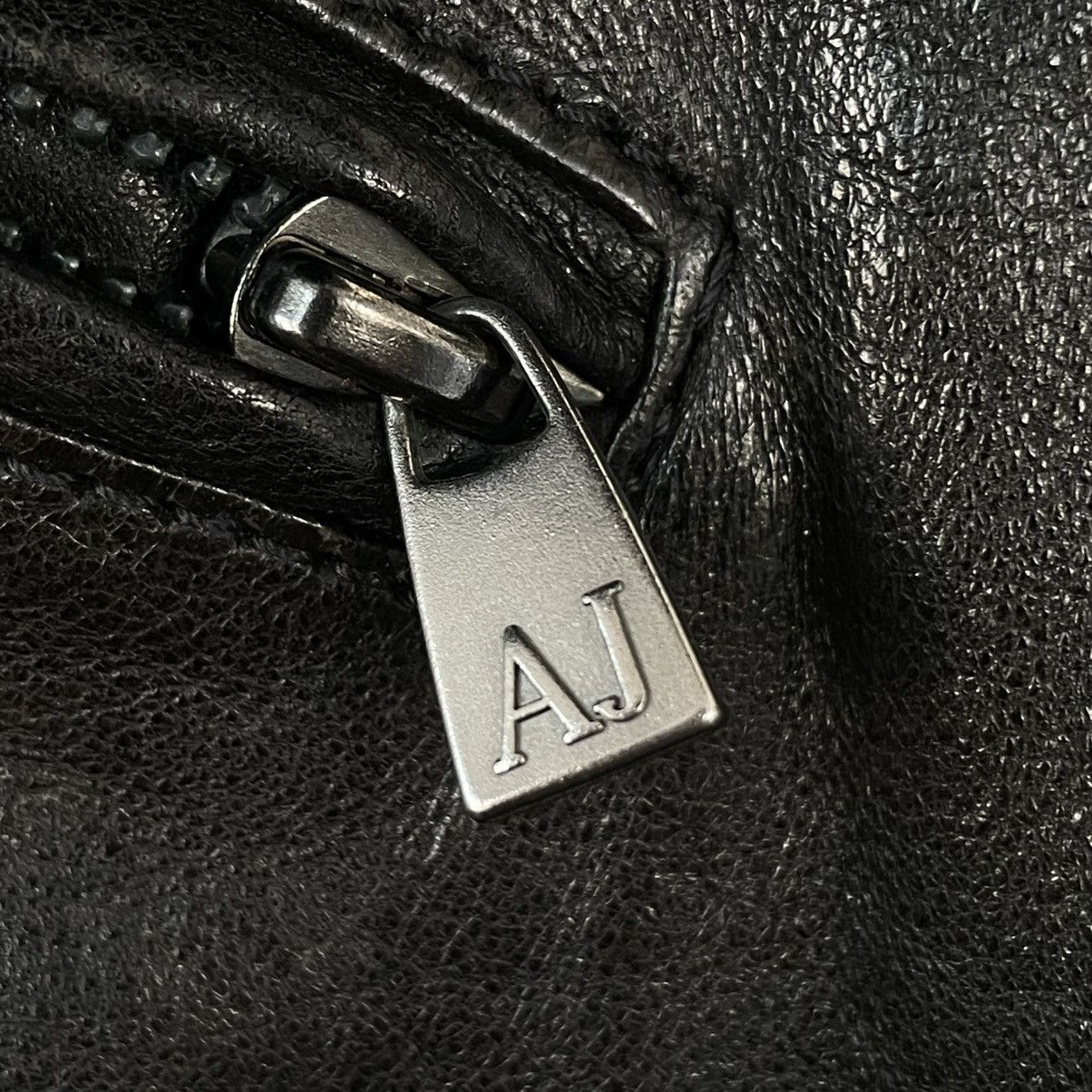Armani × Vintage Vintage Armani Jeans 00’s Avantgarde Leather Jacket Size S / US 4 / IT 40 - 12 Thumbnail