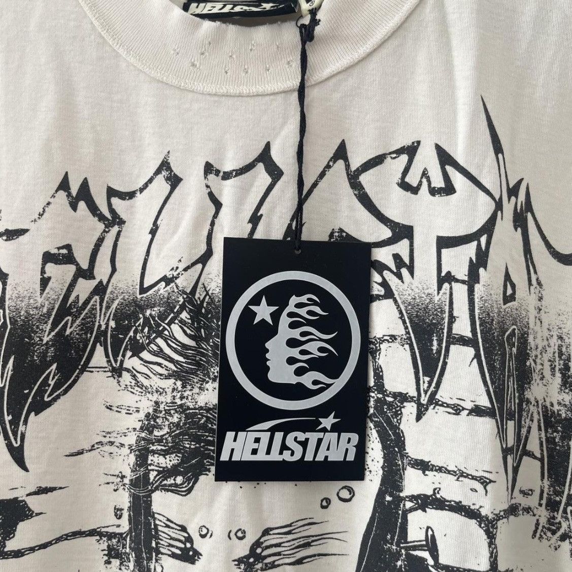 HELLSTAR Hellstar beige cut & sew tee Size US S / EU 44-46 / 1 - 6 Thumbnail