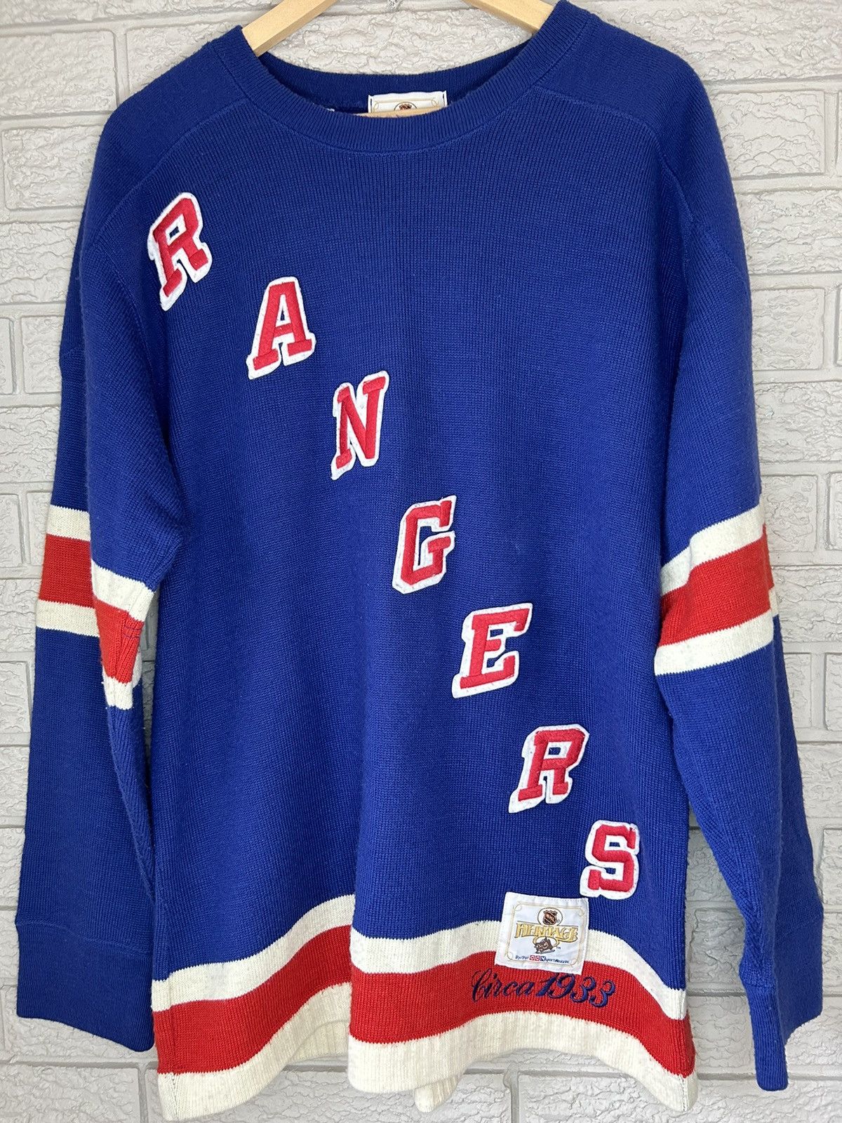 Ccm Vintage 90s CCM Heritage New York Rangers Wool Jersey Size US M / EU 48-50 / 2 - 3 Thumbnail