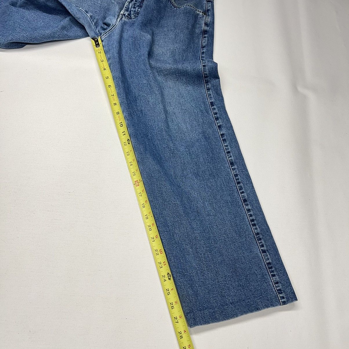Joseph Abboud × Vintage VTG Joseph Abboud Jeans Blue Straight Cropped Denim Italy Size US 34 / EU 50 - 19 Thumbnail