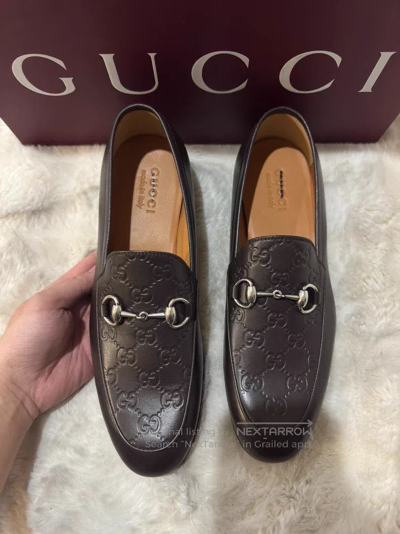 Gucci Guicci Full Print Horseshoe Buckle Loafers Leather Shoes Size US 8 / EU 41 - 4 Thumbnail