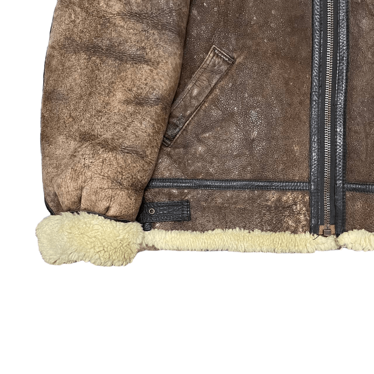 Leather Vintage B3 by Gleeman Military Sheepskin Coat Shearling Size US L / EU 52-54 / 3 - 3 Thumbnail