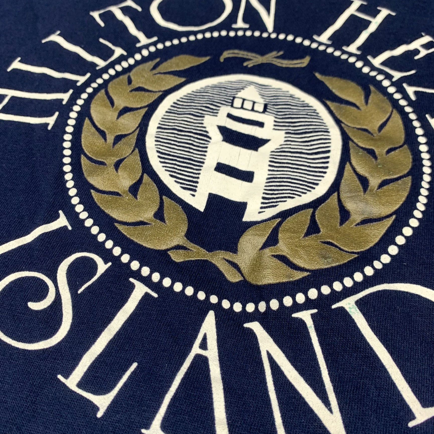 Vintage VINTAGE Hilton Head Island T Shirt Adult Large Blue 90s The Cotton Exchange Mens Regular Crew Neck Short Sleeve Size US L / EU 52-54 / 3 - 2 Thumbnail