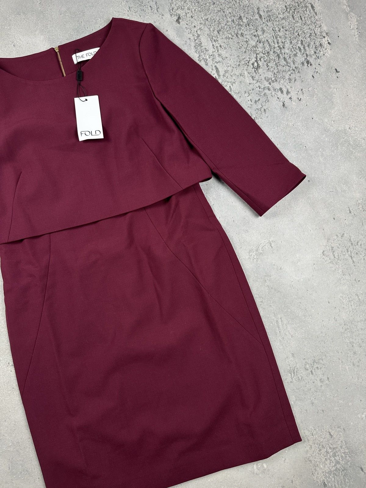 Other The Fold London Northcote Plum Midi Dress Minimal Luxury Lux Size L / US 10 / IT 46 - 3 Thumbnail