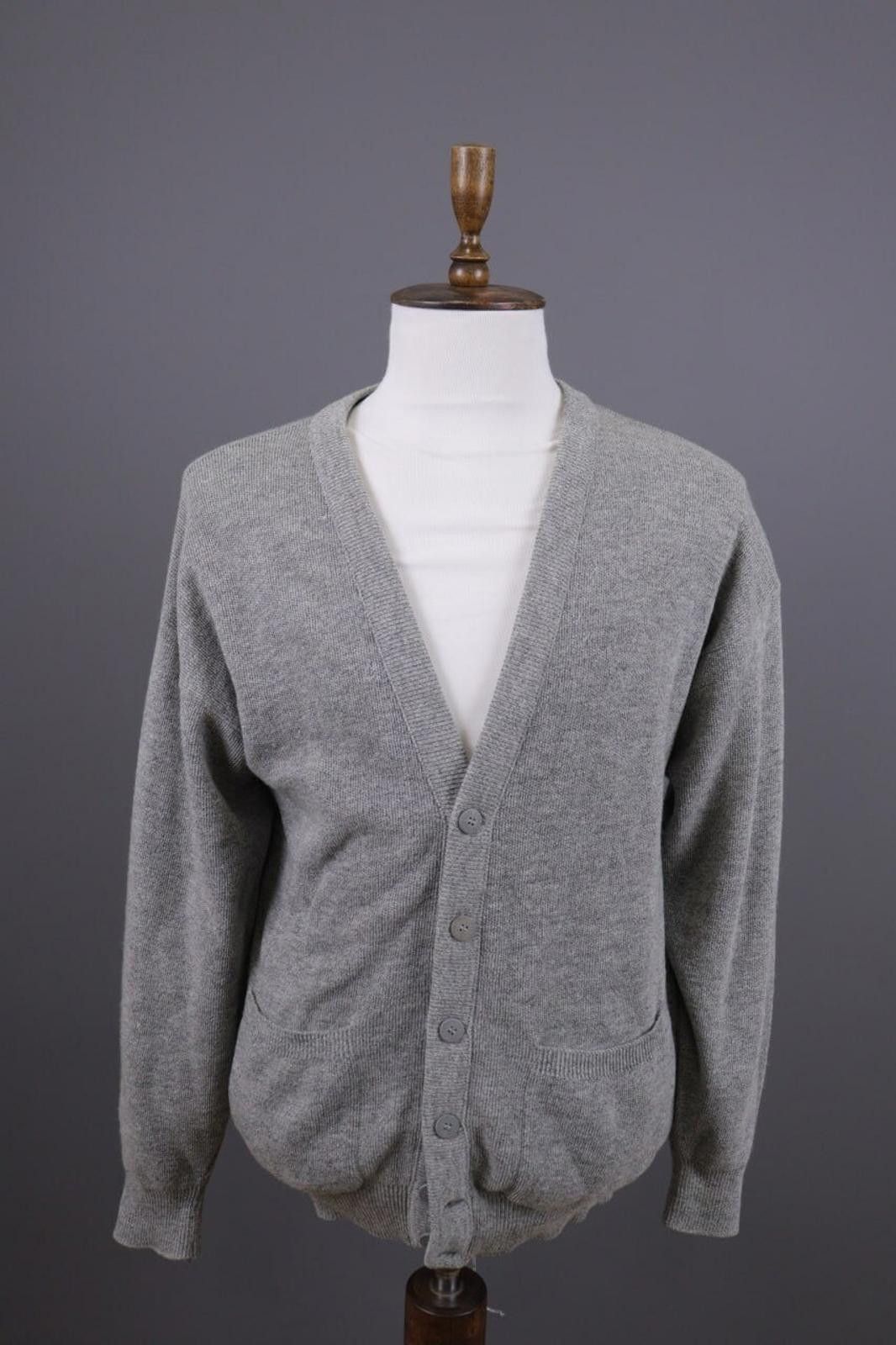 Lacoste Lacoste Gray Wool Button Down Sweater Size 4 / M Size US M / EU 48-50 / 2 - 1 Thumbnail