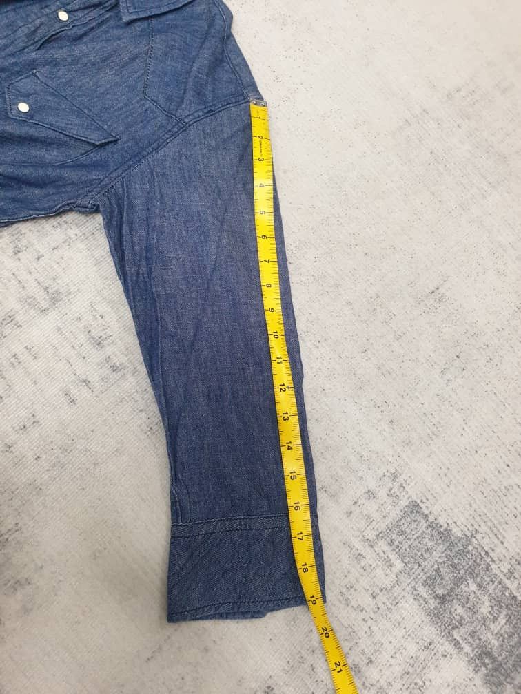 Japanese Brand Nano universe blue japan band 3 quater western chambray Size US S / EU 44-46 / 1 - 5 Thumbnail