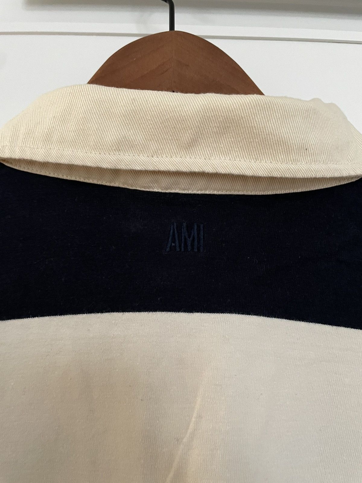 AMI AMI navy/cream colours long sleeve rugby shirt Size US M / EU 48-50 / 2 - 6 Thumbnail