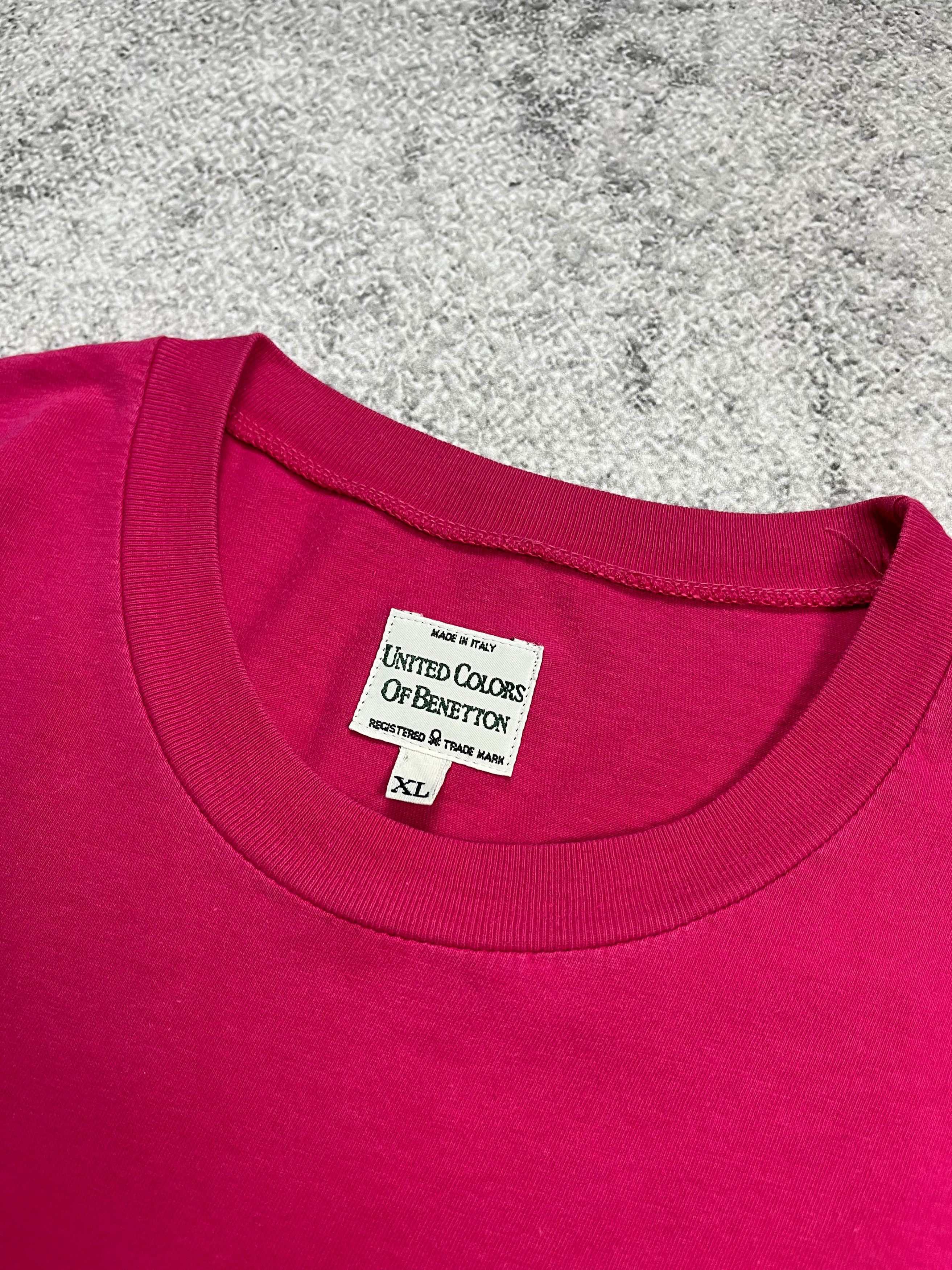 Vintage Vintage 80's United Colours of Benetton Emroidered Logo Tee ...