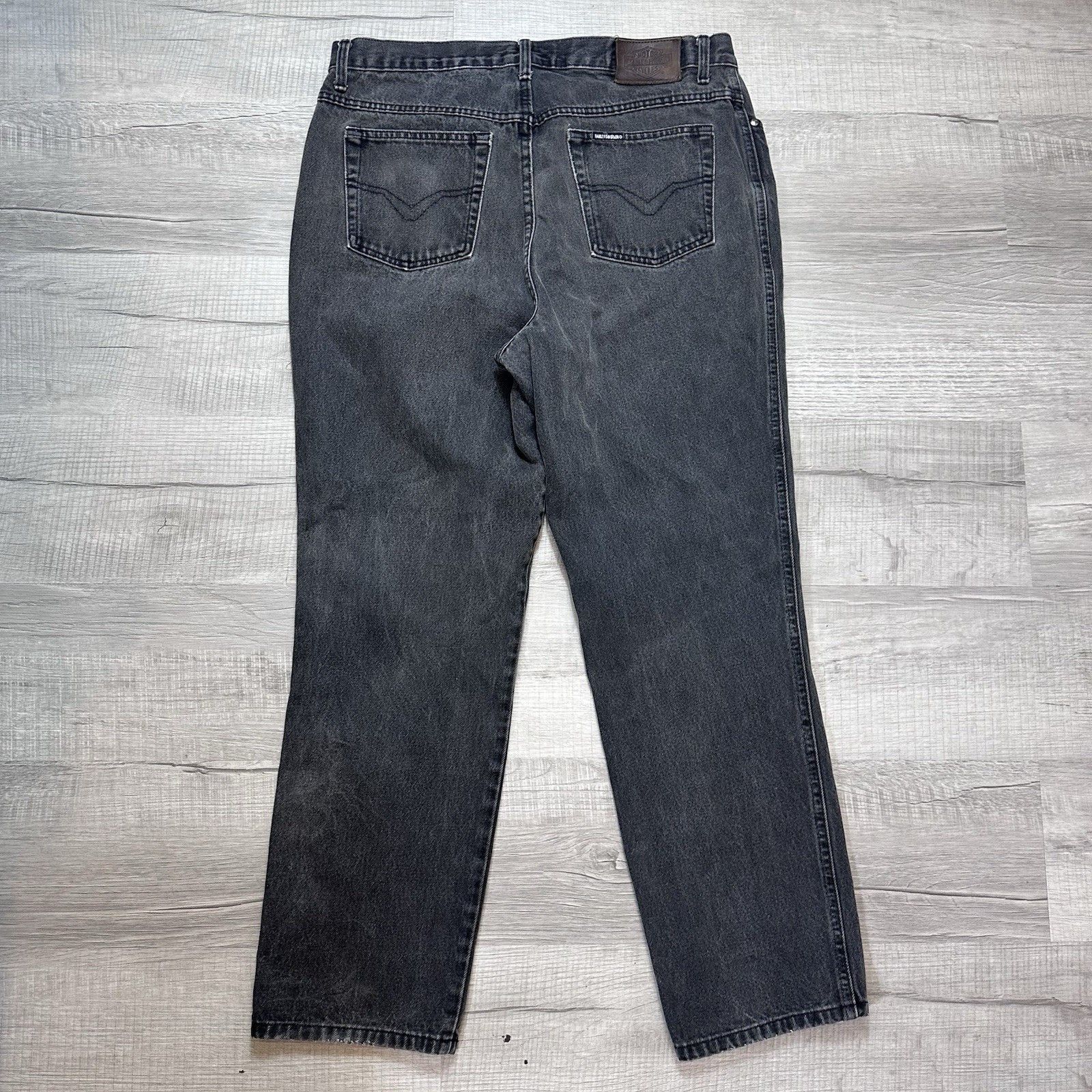 Harley Davidson × Vintage Vintage Harley Davidson Biker Blues Jeans Mens Sz 38x30 Size US 38 / EU 54 - 7 Thumbnail