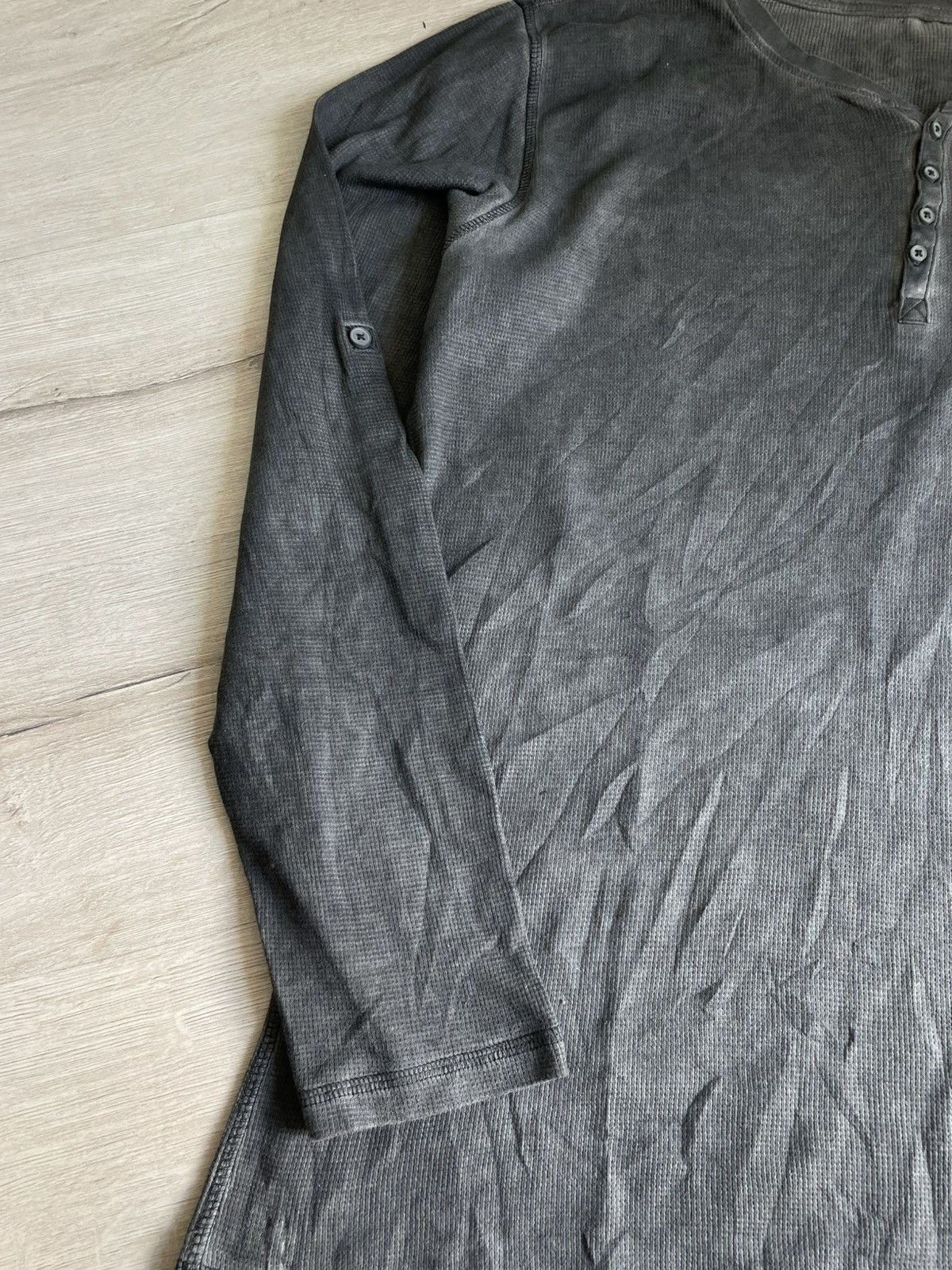 20471120 × Japanese Brand Vintage Military Japan Faded Longsleeve Polo Avant Garde Y2k Size US L / EU 52-54 / 3 - 5 Thumbnail