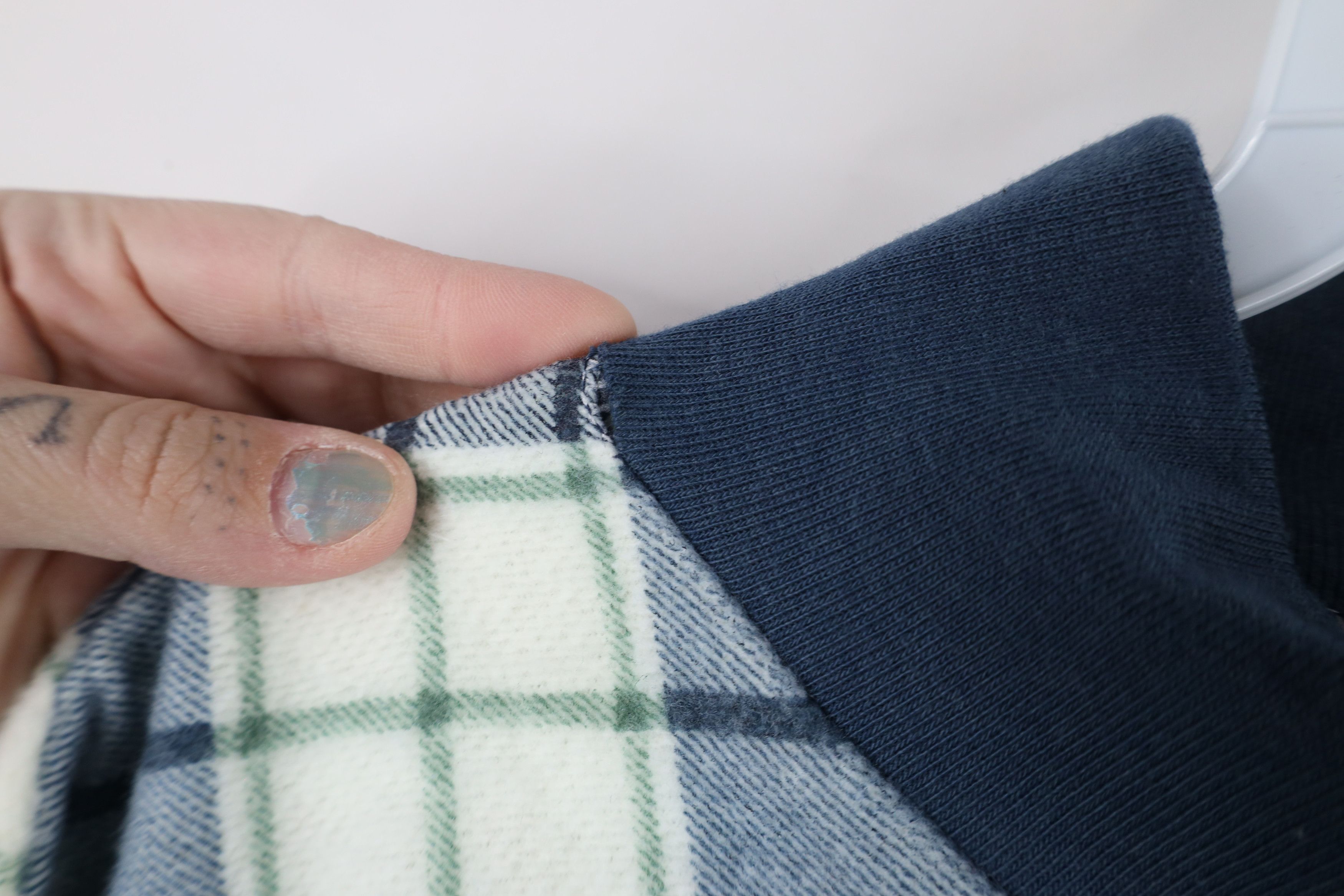 Vintage Vintage 90s Streetwear Fleece Plaid Mock Neck Sweater Size 3XL / US 20-22 - 6 Thumbnail