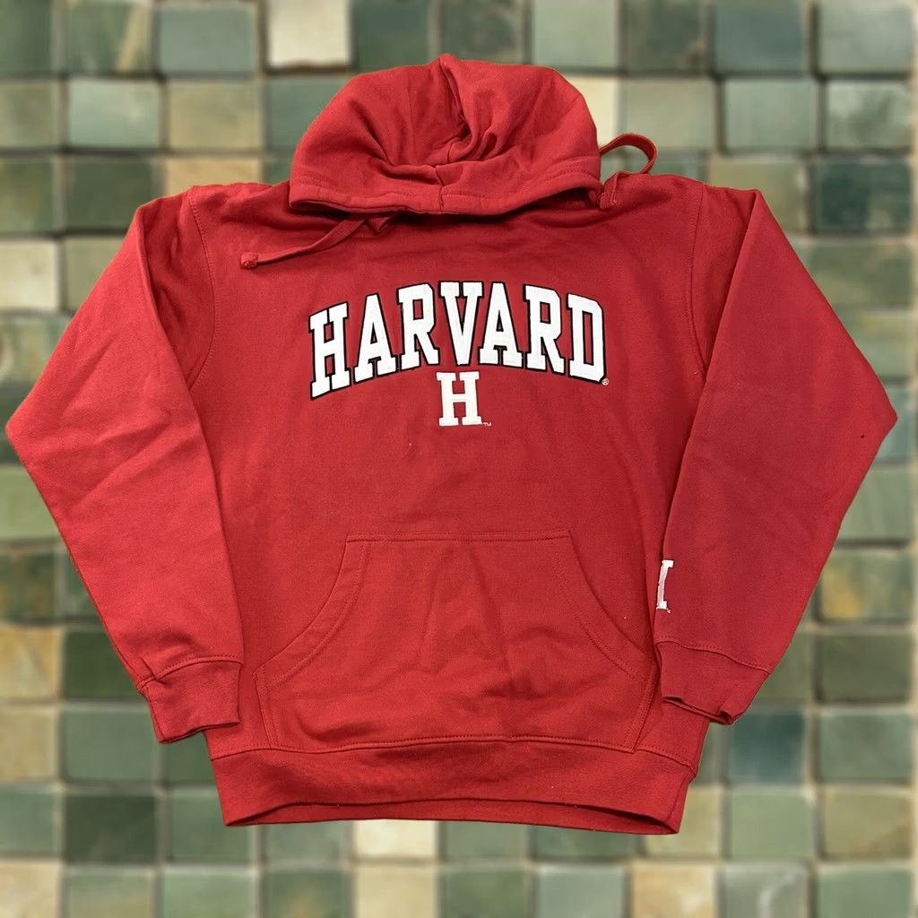 J Brand Harvard University OVB Hoodie Sweatshirt Medium Ivy League Old Varsity Brand Red Cotton Blend Fleece Graphic Print Hooded Pullover Mens Size US M / EU 48-50 / 2 - 1 Thumbnail