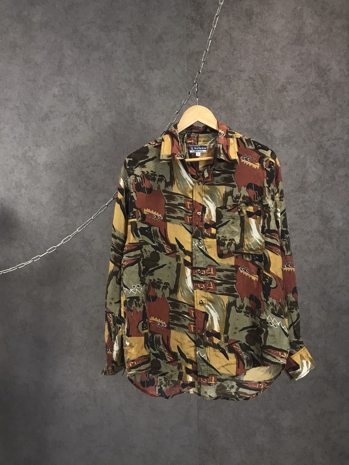 Vintage Art crazy vintage silk shirt Size US M / EU 48-50 / 2 - 1 Thumbnail