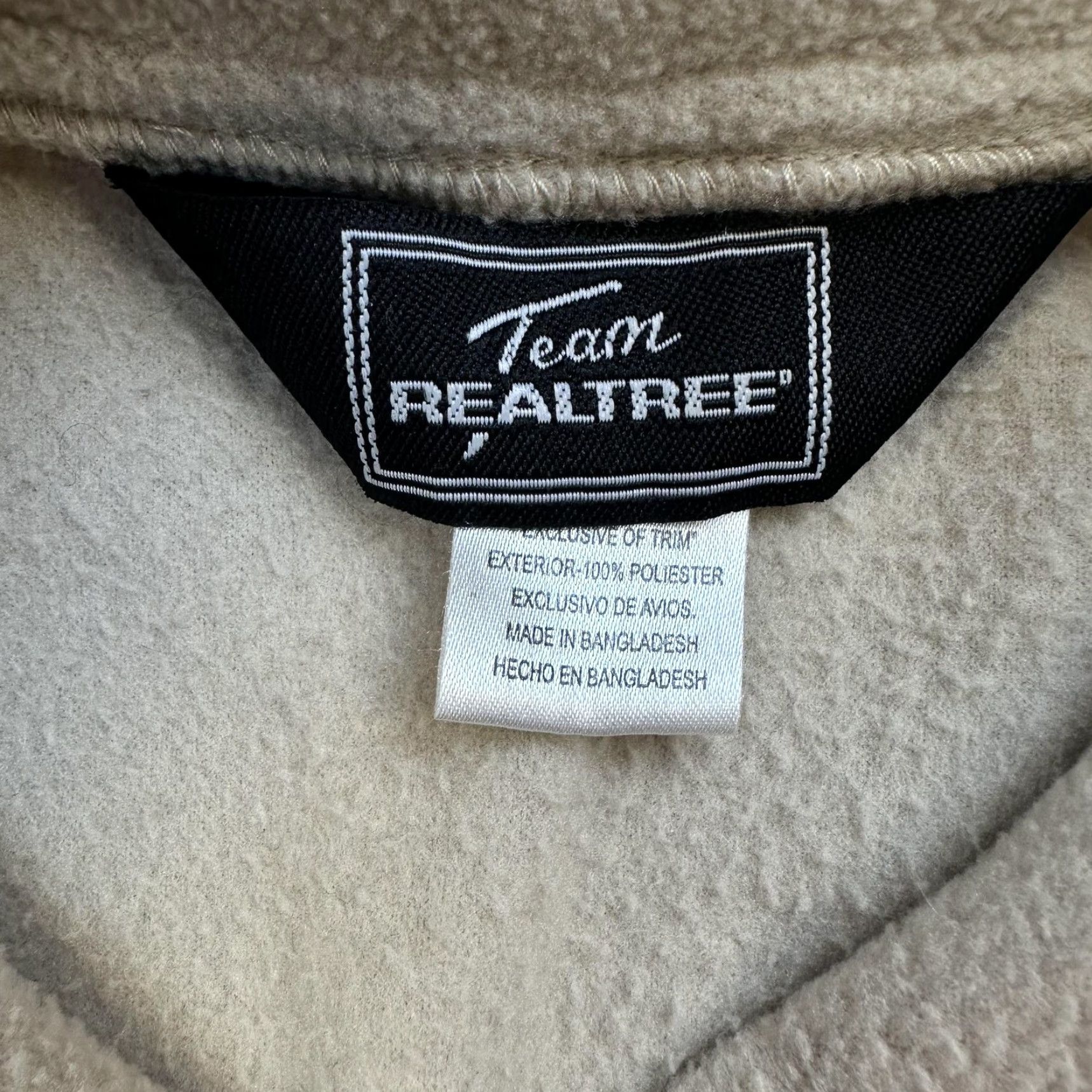 Realtree Team Realtree Vest Mens XL Tan Fleece Full Zip Outdoor Logo Embroidered Zip Collared Size US XL / EU 56 / 4 - 4 Thumbnail