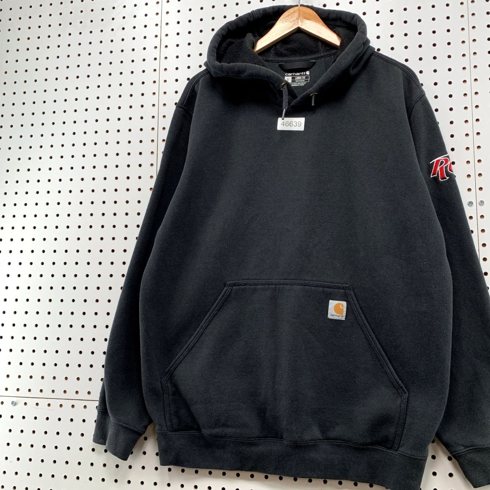 Carhartt Carhartt Hoodie Sweatshirt Men Large Black Loose Fit RCI Embroidered Size US L / EU 52-54 / 3 - 5 Thumbnail