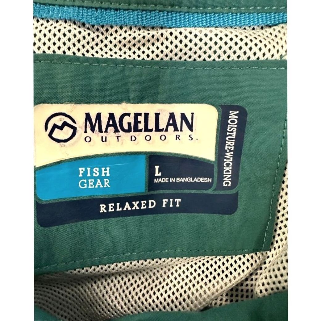 Vintage Magellan Shirt Men Large Green Nylon Moisture Wicking Vented Fishing Relaxed NEW Size US L / EU 52-54 / 3 - 3 Thumbnail