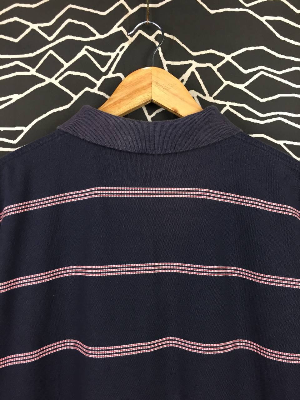 Jean-Michel Basquiat Uniqlo x Jean-Michel Basquiat Crown Logo Striped Polo Shirt Size US XL / EU 56 / 4 - 8 Thumbnail