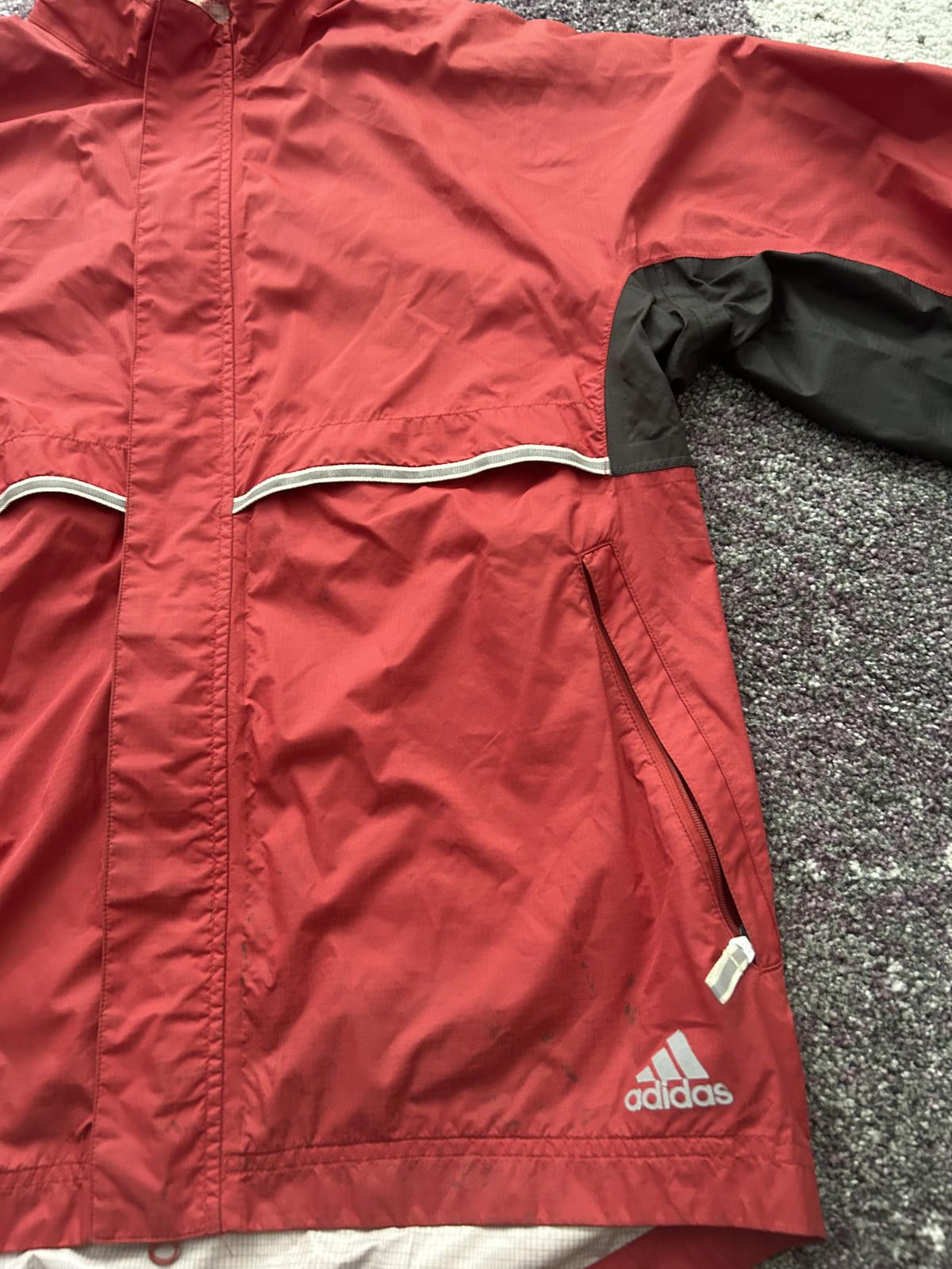 Adidas Vintage Adidas Men's Red and Black Windbreaker Jacket Size US M / EU 48-50 / 2 - 4 Thumbnail