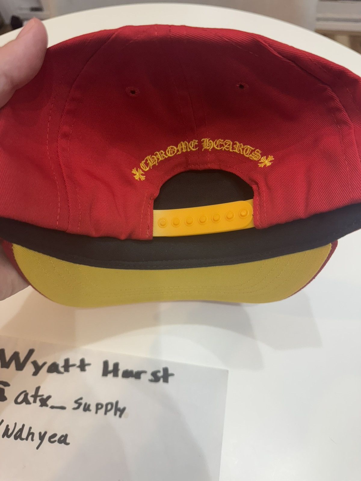 Chrome Hearts Chrome Hearts “CH” 5 Panel Hat Red/Yellow Size ONE SIZE - 3 Thumbnail