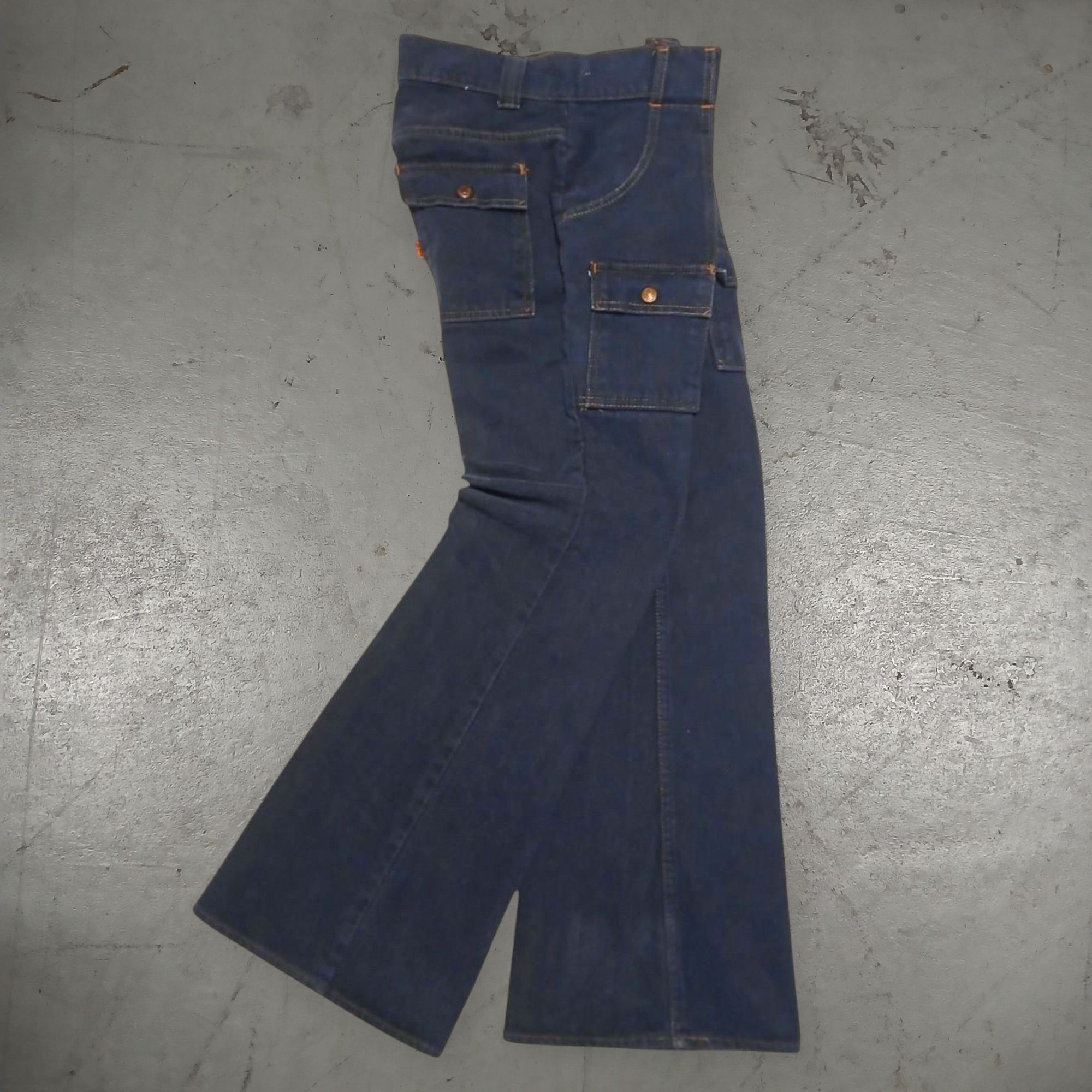 Levi's × Vintage 1975 Levi's Orange Tab Bell Bottom Bush Pants Jeans 30x29 Size 30" / US 8 / IT 44 - 2 Thumbnail