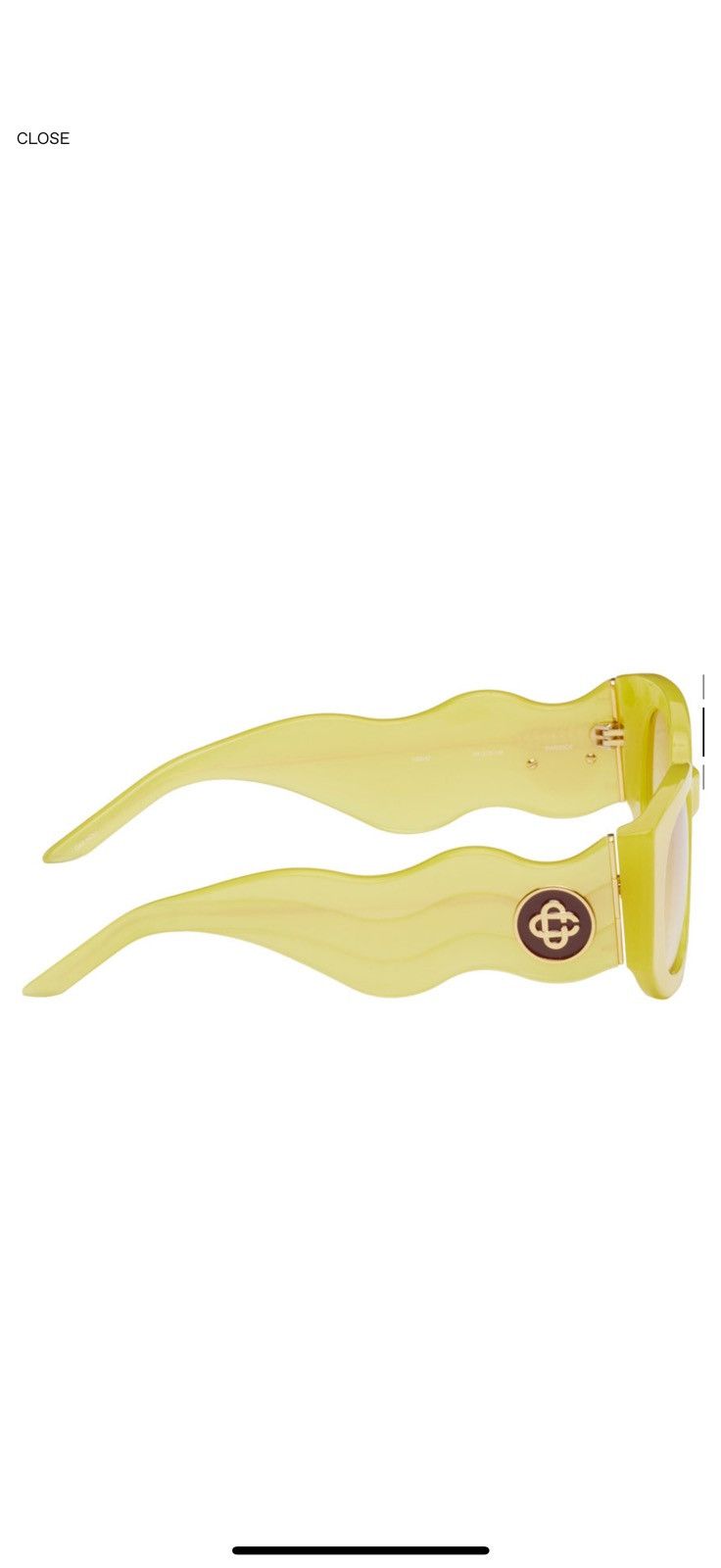Casablanca Casablanca Yellow Memphis Sunglasses Size ONE SIZE - 2 Thumbnail