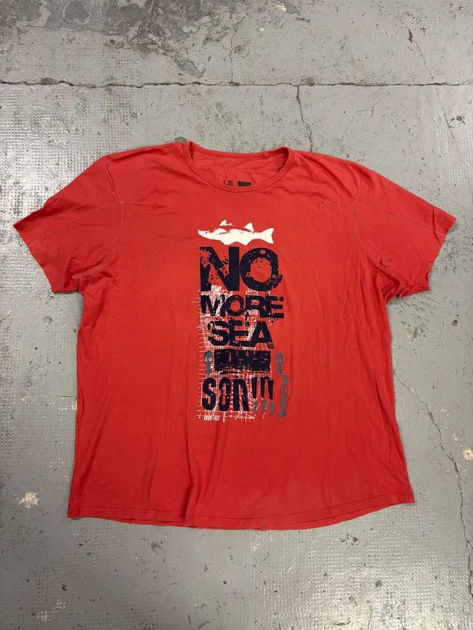 Marithe + Francois Girbaud 2000s Marithé + François Girbaud Red No More Sea T-Shirt Size US M / EU 48-50 / 2 - 3 Thumbnail