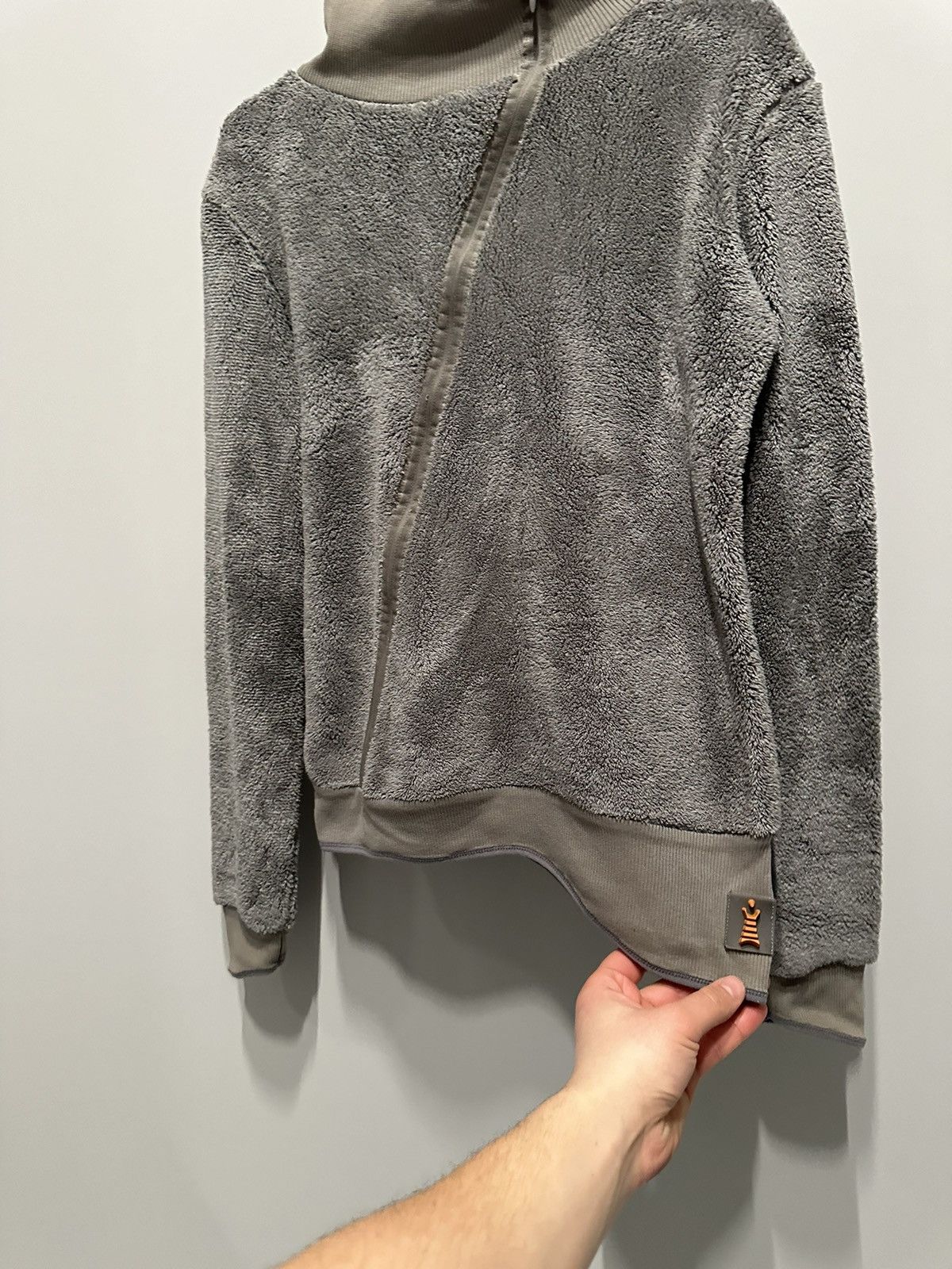 Cop Copine Cop Copine 2000s Acant Garde Fleece Jacket Y2K Assymetrical Size ONE SIZE - 5 Thumbnail