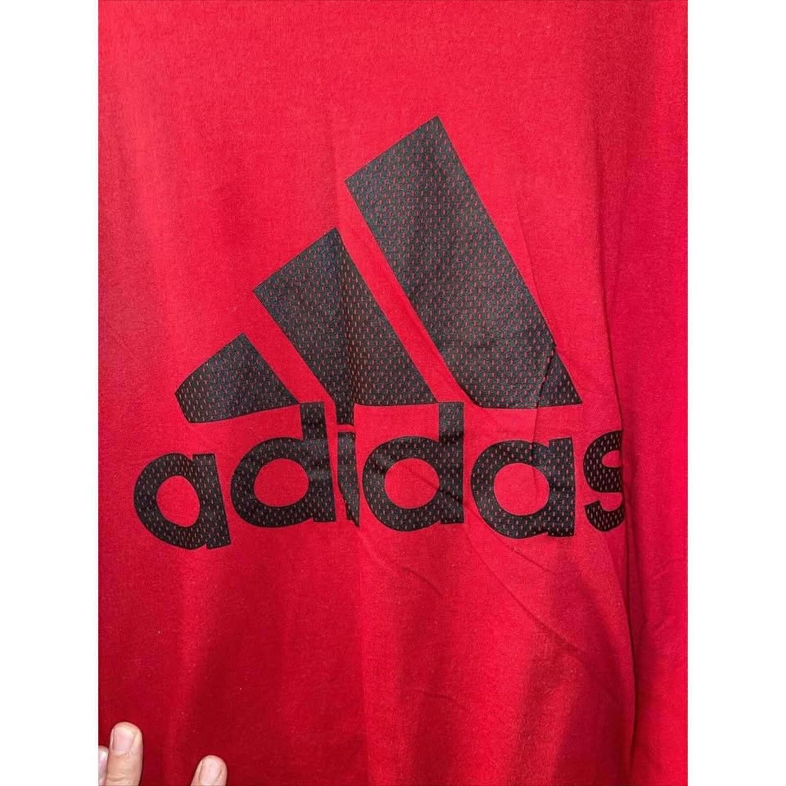 Adidas Adidas Red Cotton Tee - Size 4X Size US XXL / EU 58 / 5 - 2 Thumbnail