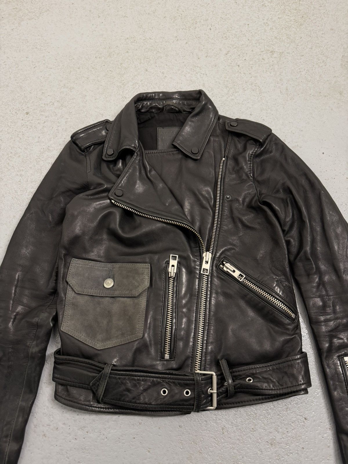 Allsaints Allsaints Leather Biker Belted Jacket Size S / US 4 / IT 40 - 3 Thumbnail